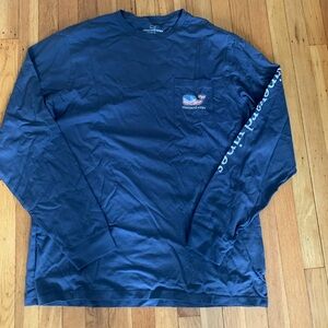 Vineyard Vines Men's Navy Long Sleeve Tee